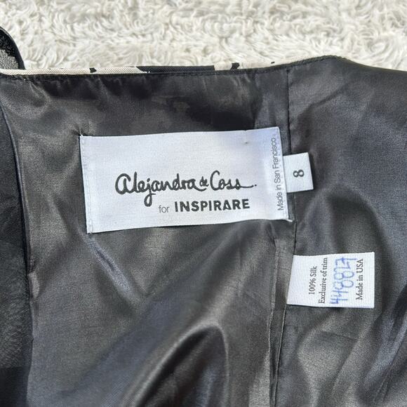 Alejandra de Coss for Inspirare Miss marble peplum sheath cocktail party dress 8 - Picture 11 of 13